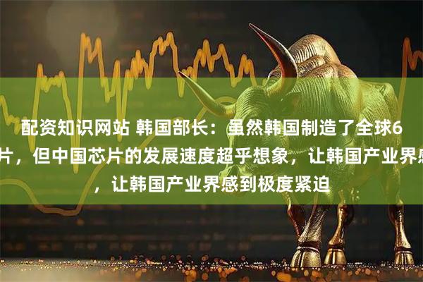 配资知识网站 韩国部长：虽然韩国制造了全球65%的存储芯片，但中国芯片的发展速度超乎想象，让韩国产业界感到极度紧迫